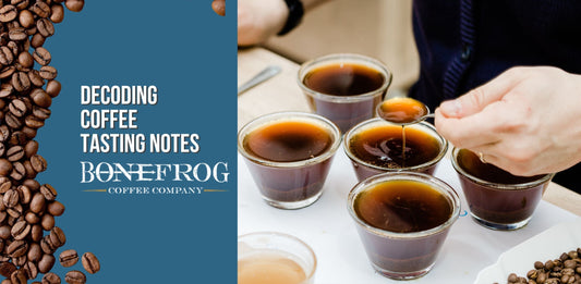 Man doing a coffee tasting