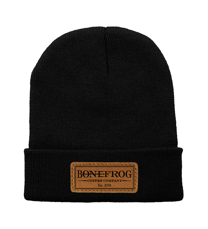 BoneFrog® Leather Patch Watch Cap