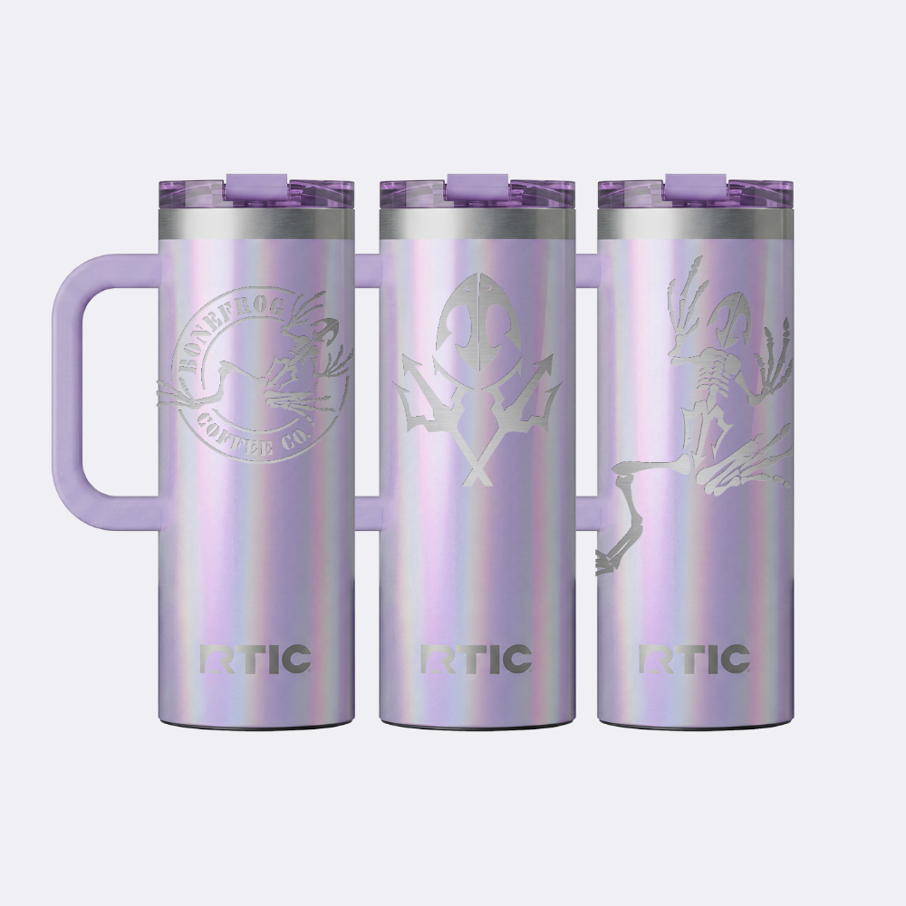 BoneFrog RTIC® Glitter & Engraved 20 oz Travel Mug