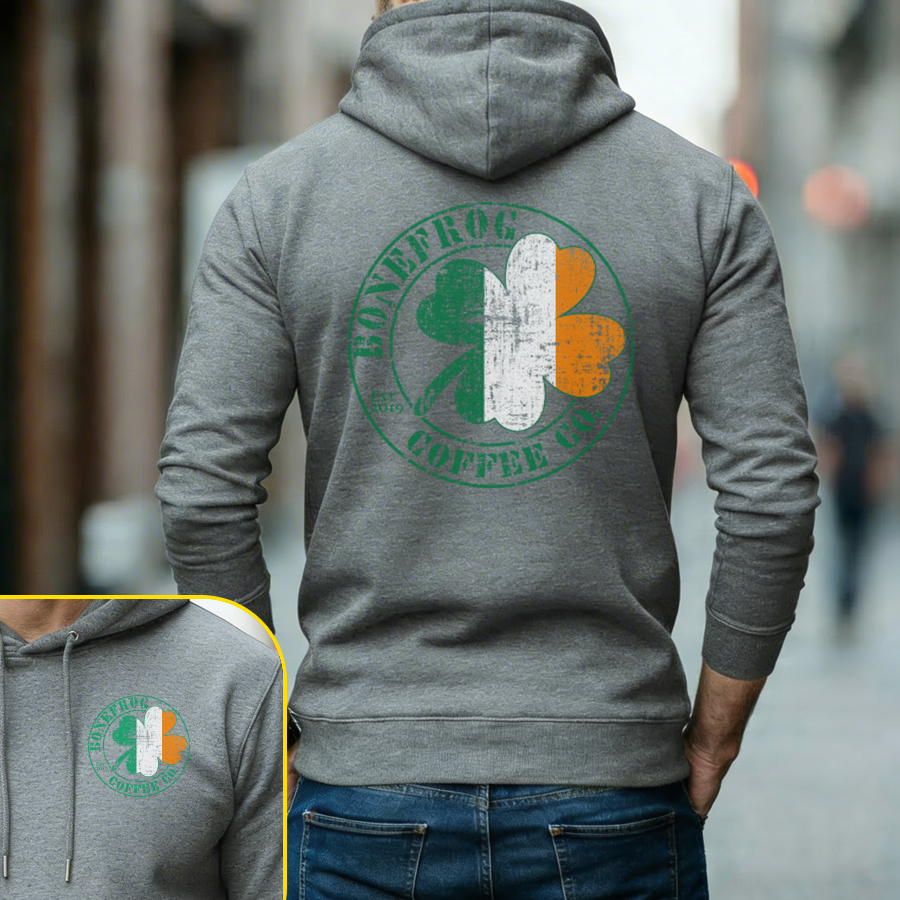 BoneFrog Irish Pub Flag Logo Hoodie