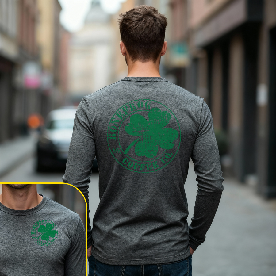 Bonefrog® Coffee Irish Pub Green Logo Long Sleeve