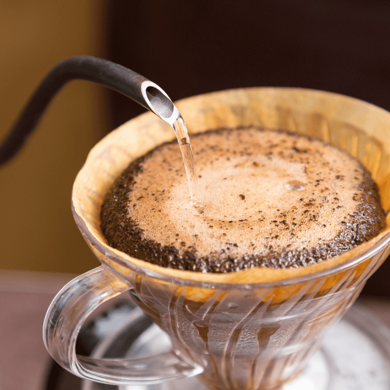 pouring coffee pour over for BoneFrog Coffee Company