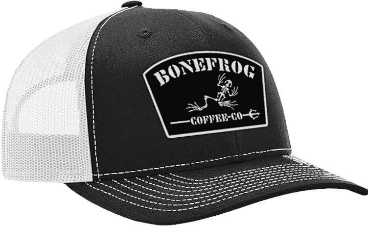 BoneFrog Trucker Hat - Black/White