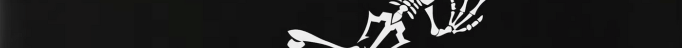 The Bone Frog, the skeletal frog symbol honoring fallen Navy SEALs, in white on a black background.