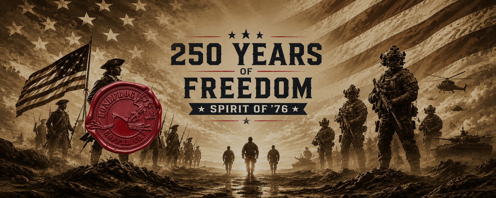 250 Years Freedom for Coffee Blends - BoneFrog Coffee Company