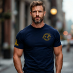 Navy Blue with Gold