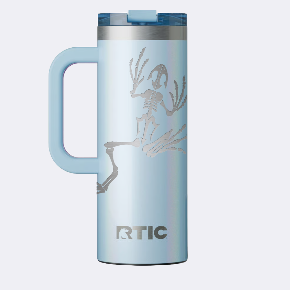 BoneFrog RTIC® Glitter &amp; Engraved 20 oz Travel Mug