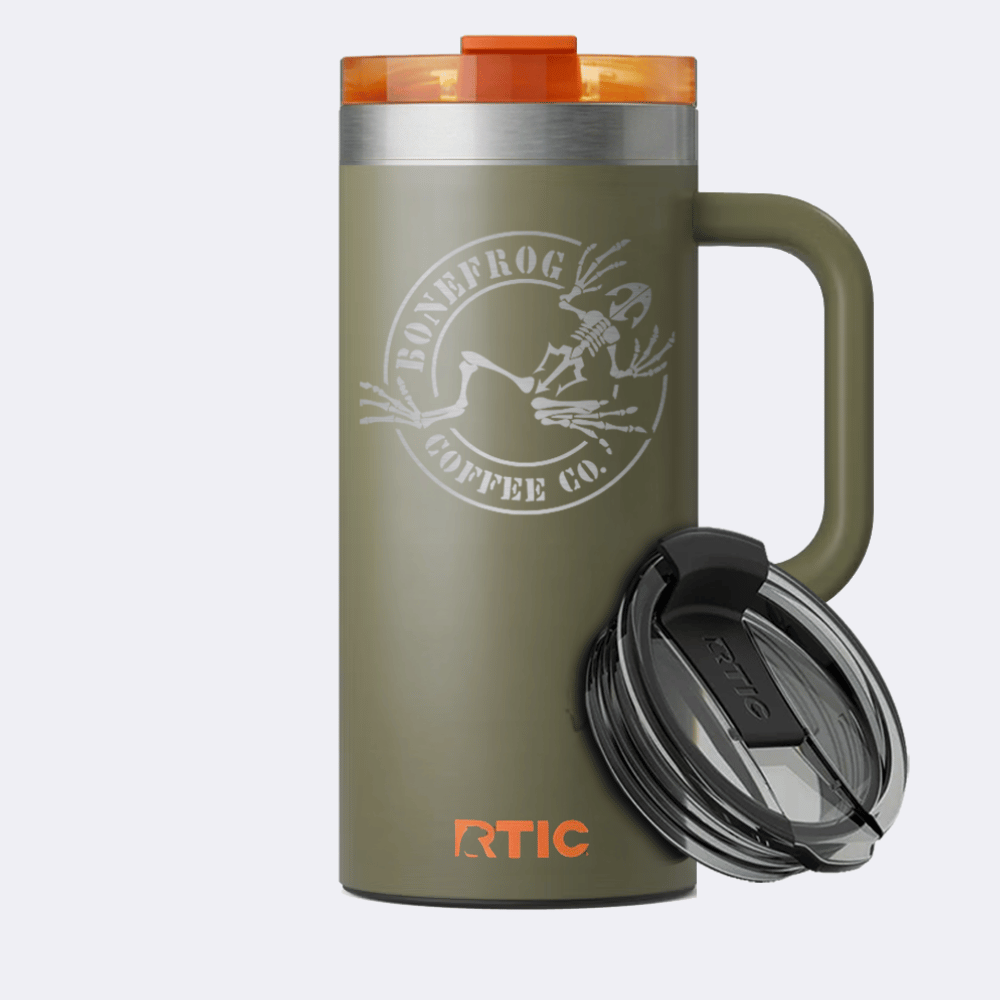OR BoneFrog RTIC® 16oz Coffee Tumbler with Orange Tops