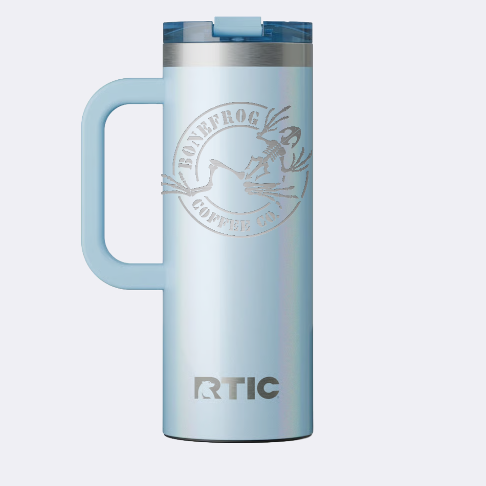 BoneFrog RTIC® Glitter &amp; Engraved 20 oz Travel Mug