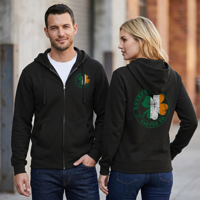 BoneFrog Pub Flag Logo Full-Zip Hoodie, Black