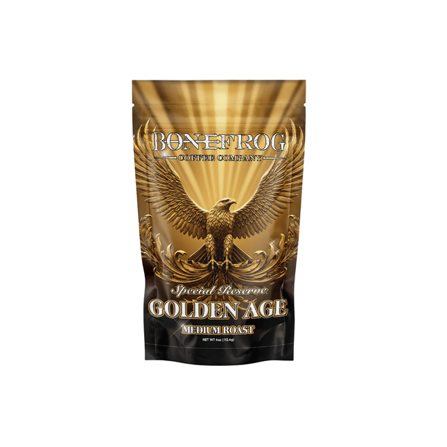 Golden Age Sample size 40z coffee Bag for BoneFrog Coffee Company