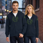 Navy Blue with green