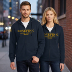 Small / Navy Blue with gold logo