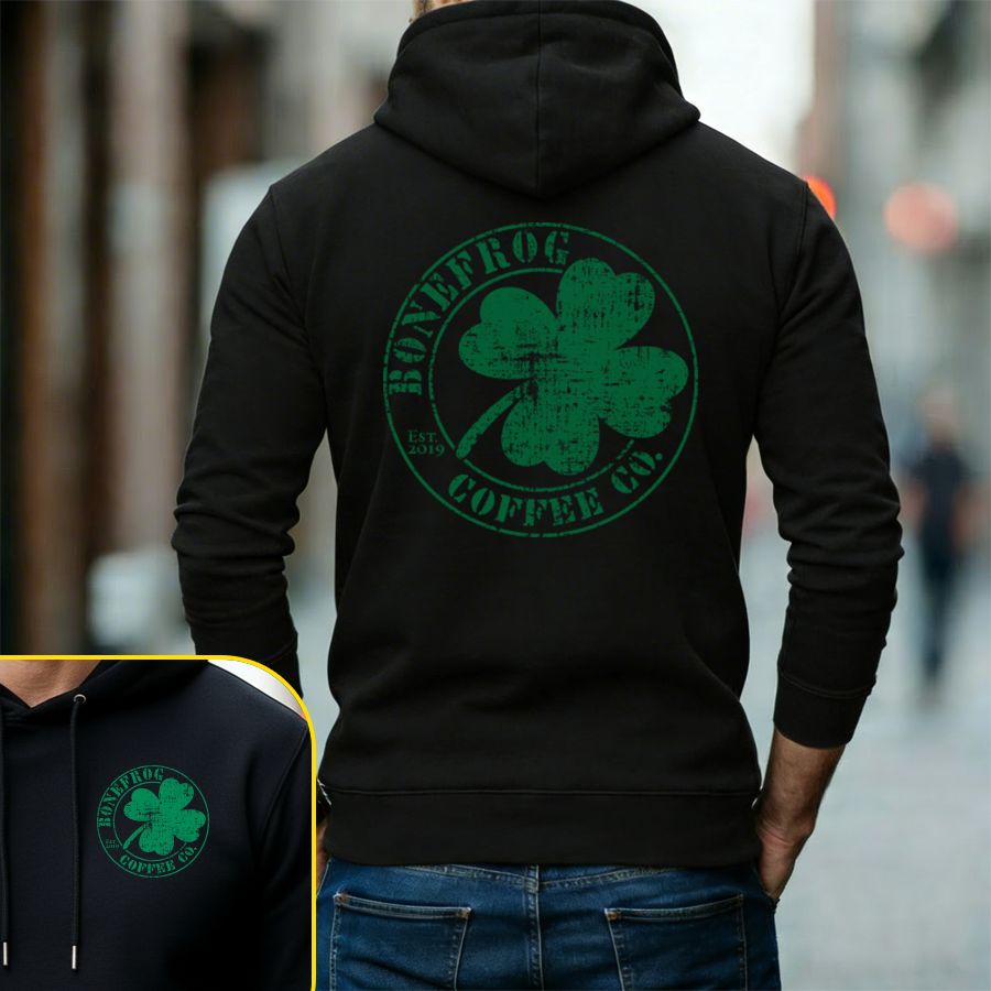 BoneFrog Irish Pub Green Logo Hoodie