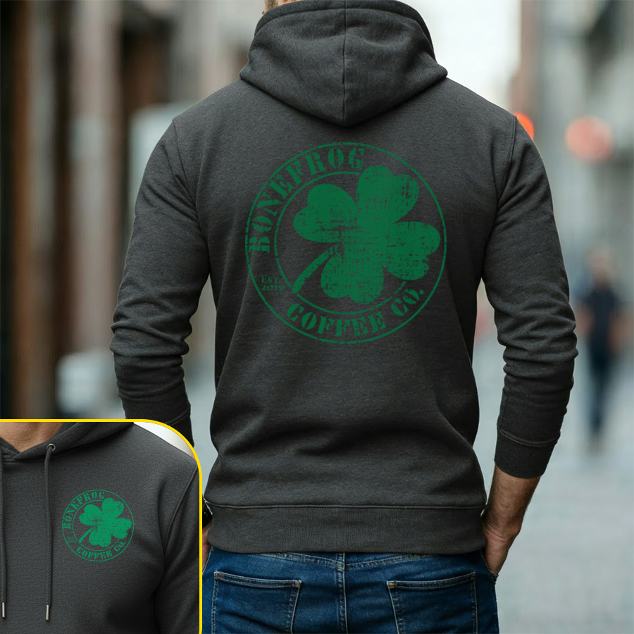 BoneFrog Irish Pub Green Logo Hoodie