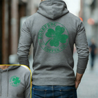 Heather Grey with Green Logo