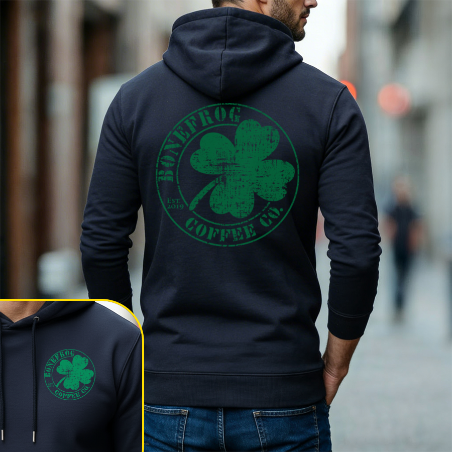 BoneFrog Irish Pub Green Logo Hoodie