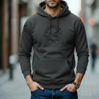 Charcoal Grey with black logo