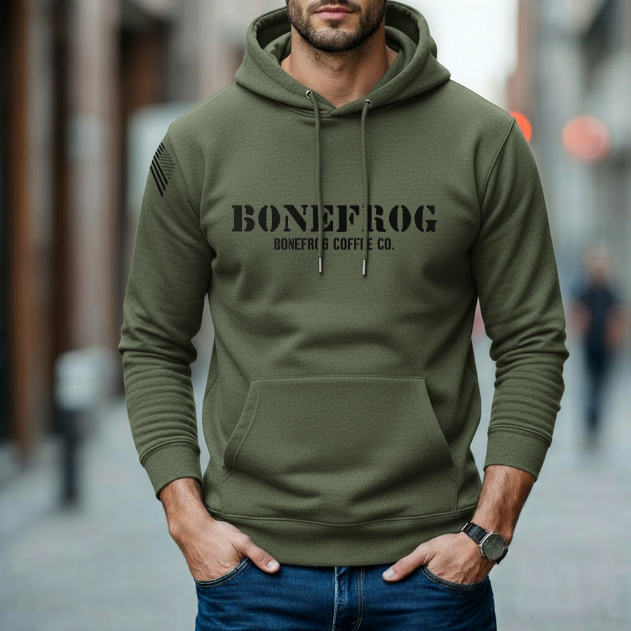 Bonefrog® Coffee Vintage Hoodie