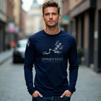 Medium / Navy Blue with White