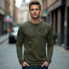 M / Heather Olive Green with Black