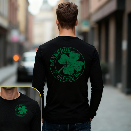 Bonefrog® Coffee Irish Pub Green Logo Long Sleeve