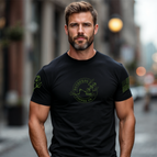 Black with green