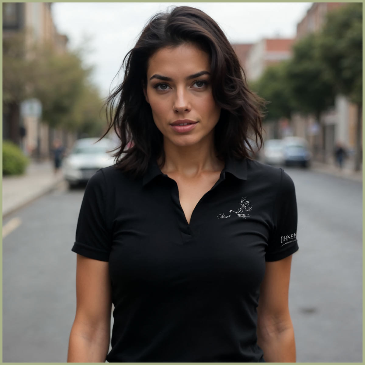 BoneFrog Embroidered Polo Shirt Womens