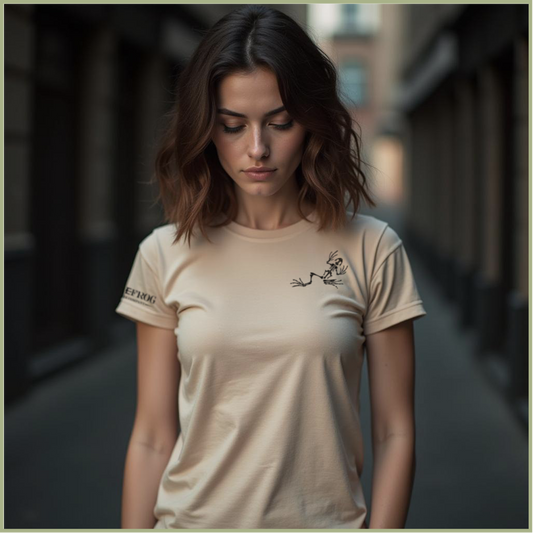 Women’s Tan Iconic Bonefrog® Coffee T-Shirt