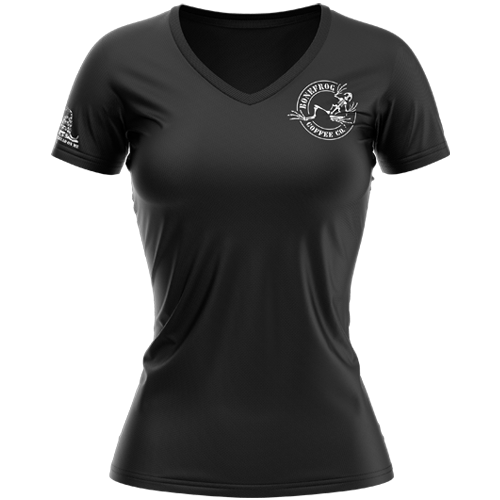 Women's Patriotic Bonefrog Coffee V-Neck T-shirt
